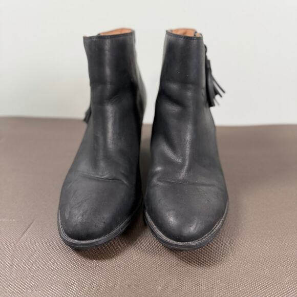 Vionic Black Weather Resisitant Bootie Black Leather Pull On Ankle Outdoor Sz 11 - Picture 11 of 11